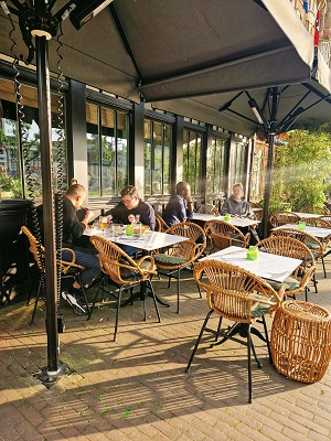 Indrapura Indonesian restaurant terrace in the center of Amsterdam